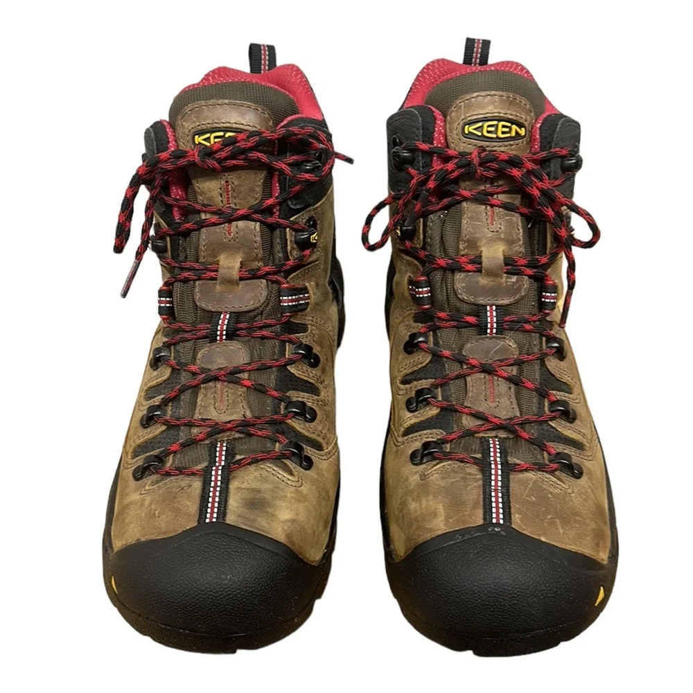 Keen Waterproof Brown Dry Pittsburgh Steel Toe Leather Utility Work Boots 12EE